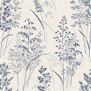 Next Leaf Sprigs Blue 56-ft² Unpasted Wallpaper