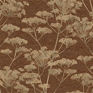 Boutique Serene Seedhead Ruby 56-ft² Unpasted Wallpaper