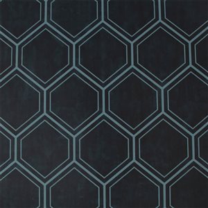 Superfresco Easy Hexagon Blue Geometric Removable Wallpaper - 56-ft²/Per Roll