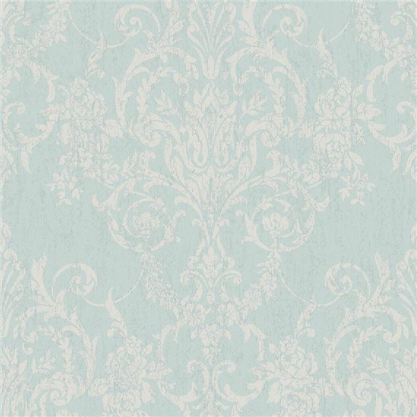 Superfresco Easy Victorian Damask Blue Removable Wallpaper - 56-ft²/Per Roll