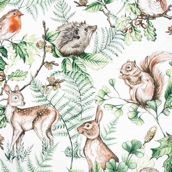 Superfresco Easy Woodland Animals Natural Removable Wallpaper - 56-ft²/Per Roll