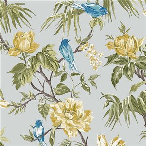 Next Birds and Blooms Grey 56-ft² Unpasted Wallpaper