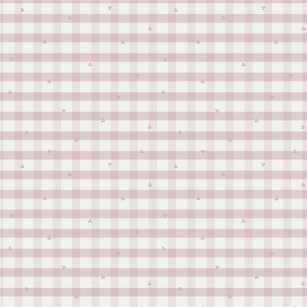 Laura Ashley Gingham Pale Amethyst Purple 56-ft² Unpasted Wallpaper