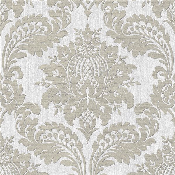 Boutique Archive Damask 56-ft² Grey Unpasted Wallpaper