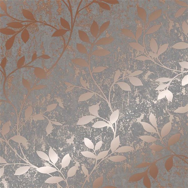 Superfresco Easy Milan Trail Rose Gold and Grey Unpasted Wallpaper - 56-ft²/Per Roll