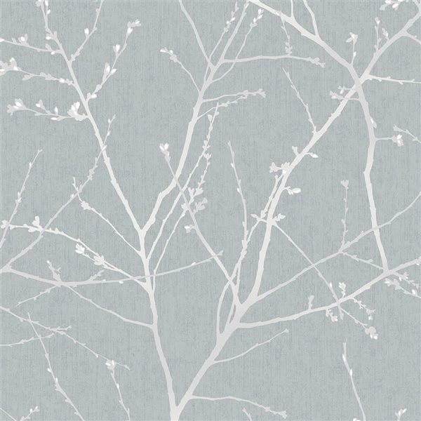 transform Light Blue/Duck Egg Branches Peel and Stick Wallpaper - 30.75-ft²/Per Roll