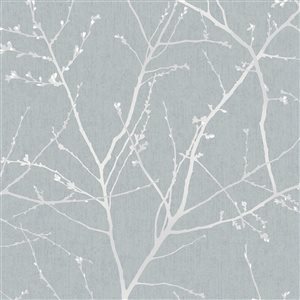 transform Light Blue/Duck Egg Branches Peel and Stick Wallpaper - 30.75-ft²/Per Roll