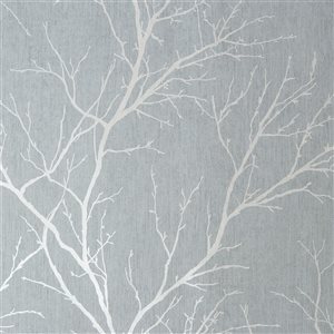 Next Winter Tree Blue Gray 56-ft² Unpasted Wallpaper