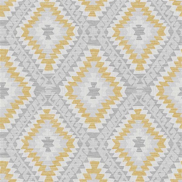 Superfresco Aztec Geo Ochre 56-ft² Unpasted Wallpaper