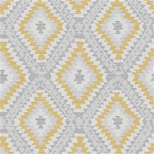 Superfresco Aztec Geo Ochre 56-ft² Unpasted Wallpaper