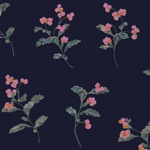 Joules 20.5-in W Midnight Navy Swanton Floral Unpasted Wallpaper - 56-ft²