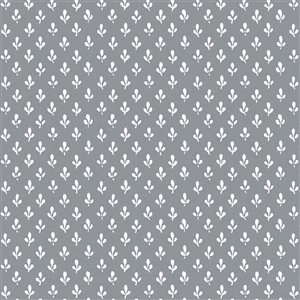 Laura Ashley Trefoil Slate Grey 56-ft² Unpasted Wallpaper