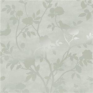 Laura Ashley Eglantine Silhouette Eau de Nil 56-ft² Unpasted Wallpaper