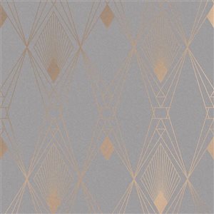 Next 20.5-in W Grey Deco Geometric Unpasted Wallpaper - 56-ft²