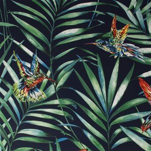 Transform Tropical Birds Black 30.75-ft² Peel and Stick Wallpaper