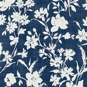 Laura Ashley Rye Midnight Seaspray Blue 56-ft² Unpasted Wallpaper