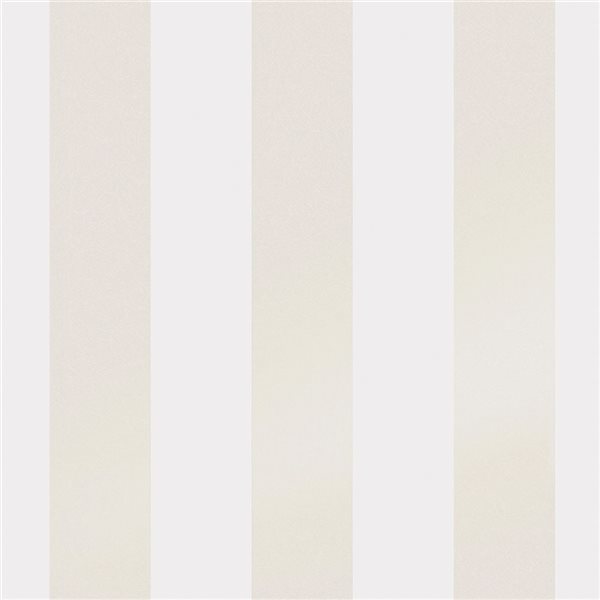 Laura Ashley Lille Pearlescent Stripe Cream Removable Wallpaper - 56-ft²/Per Roll