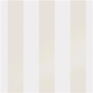 Laura Ashley Lille Pearlescent Stripe Cream Removable Wallpaper - 56-ft²/Per Roll