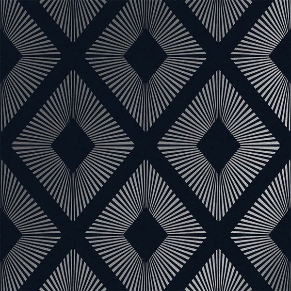 Next Deco Triangle Navy 56-ft² Unpasted Wallpaper