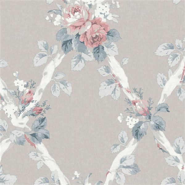 Laura Ashley Elwyn Dove Grey 56-ft² Unpasted Wallpaper