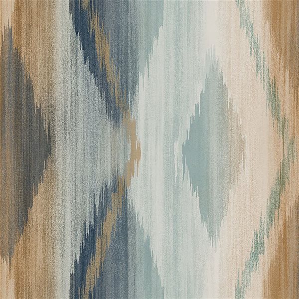 Next 20.5-in W Terracotta/Blue/Neutral Abstract Ikat Unpasted Wallpaper - 56-ft²