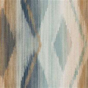 Next 20.5-in W Terracotta/Blue/Neutral Abstract Ikat Unpasted Wallpaper - 56-ft²