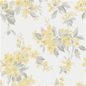 Laura Ashley Apple Blossom Sunshine 56-ft² Unpasted Wallpaper