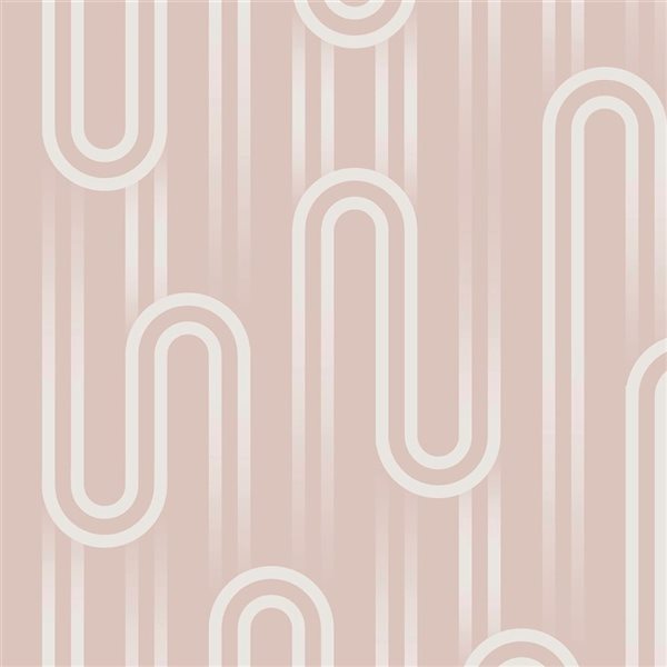 Envy 20.5-in W Peach Ups n Downs Removable Wallpaper - 56-ft²