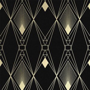 Next 20.5-in W Black Deco Geometric Unpasted Wallpaper - 56-ft²