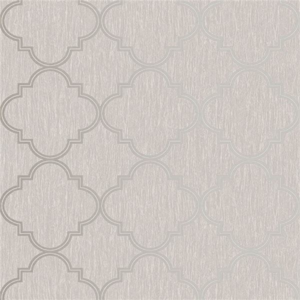 Superfresco Silk Sparkle Trellis Neutral Unpasted Wallpaper - 56-ft²/Per Roll