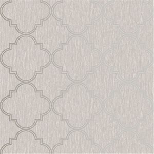 Superfresco Silk Sparkle Trellis Neutral Unpasted Wallpaper - 56-ft²/Per Roll