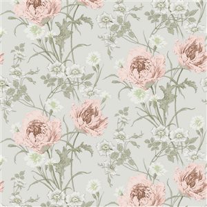 Papier peint Aurelie Laura Ashley vert 56-pi² non encollé