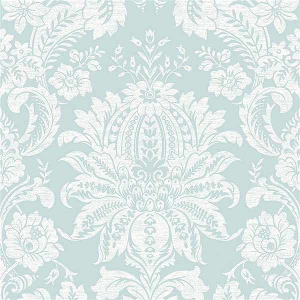 Transform Damask Duck Egg 30.75-ft² Peel and Stick Wallpaper