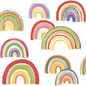 Papier peint Rainbow Multi Transform multicolore 30,75-pi² autoadhésif