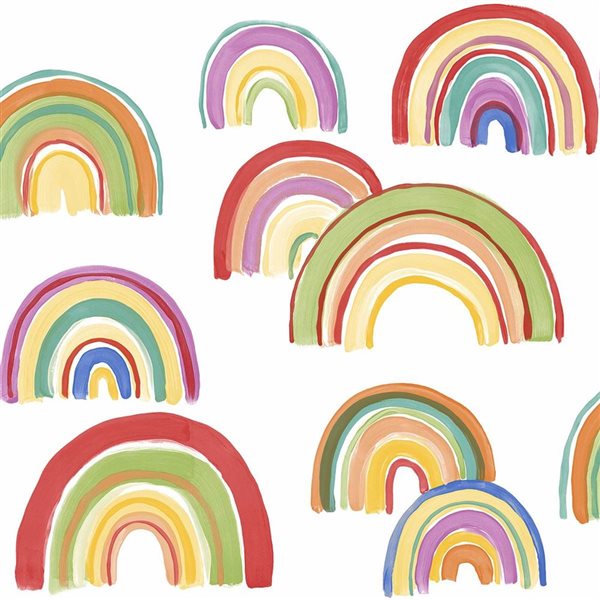 Transform Rainbow Multi 30.75-ft² Peel and Stick Wallpaper