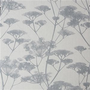 Superfresco Meadow Silhouette Blue and Grey 56-ft² Unpasted Wallpaper