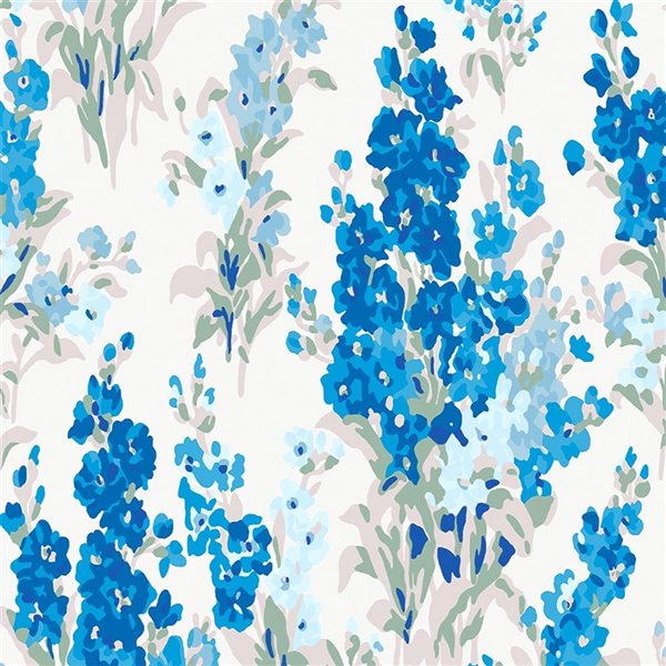 Papier peint Stocks Blue Sky Laura Ashley bleu 56-pi² non encollé