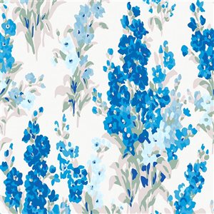 Papier peint Stocks Blue Sky Laura Ashley bleu 56-pi² non encollé