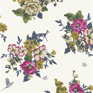 Joules 20.5-in W Multicolour/Creme Floral Unpasted Wallpaper - 56-ft²