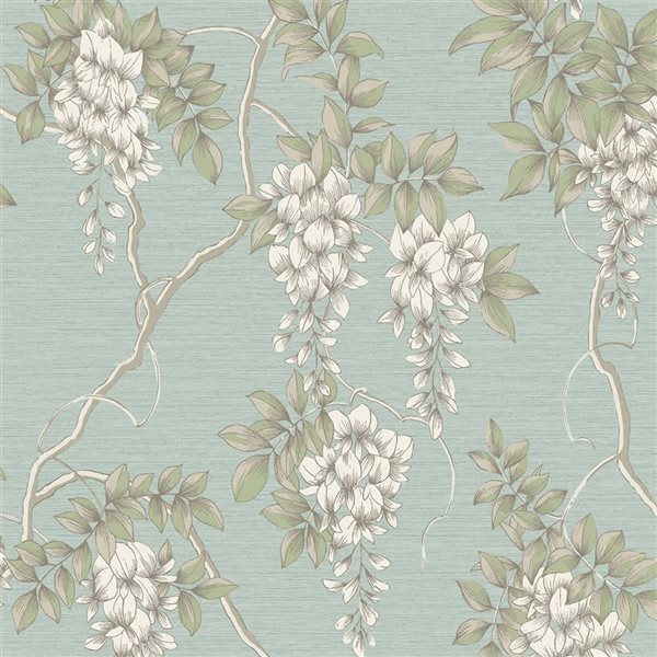 Superfresco Wisteria Duck Egg 56-ft² Unpasted Wallpaper