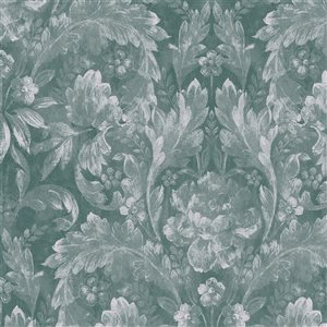 Laura Ashley Apolline Jade Green 56-ft² Unpasted Wallpaper