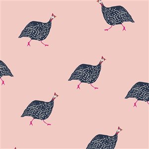 Joules 20.5-in W Blush Pink Guinea Fowl Unpasted Wallpaper - 56-ft²