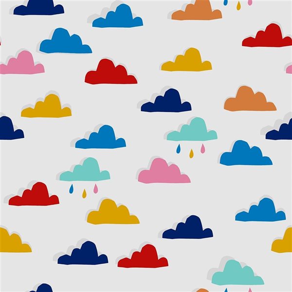 Joules 20.5-in W White/Multicolour Whatever The Weather Unpasted Wallpaper - 56-ft²