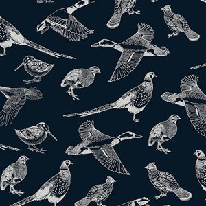 Joules 20.5-in W French Navy Hunting Birds Unpasted Wallpaper - 56-ft²