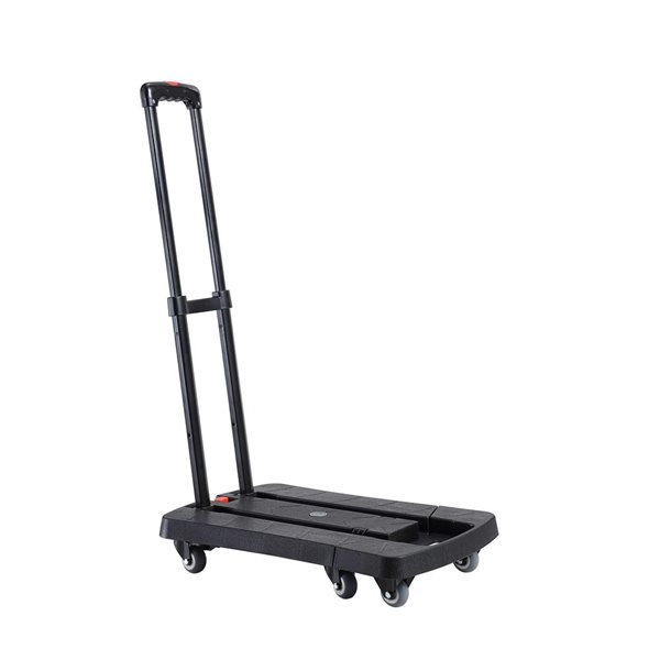 Flynama 330-lb Capacity 6-Wheel Black Plastic Folding Hand Truck