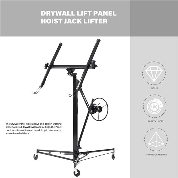 Flynama 13-ft Black Steel Drywall Lift