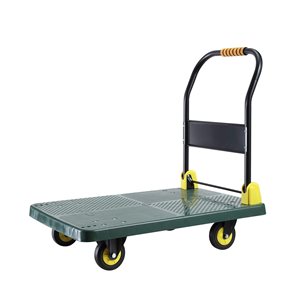 Flynama 880-lb Capacity 4-Wheel Heavy Duty Platform Truck Green Steel Cart