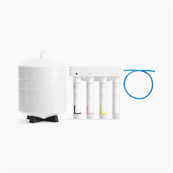 Système de filtration d'eau KOHLER par osmose inverse à 4 phases et multi méthodes