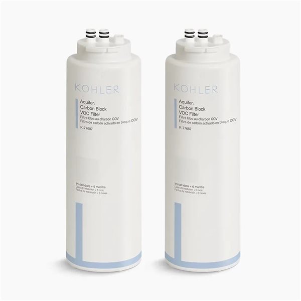 KOHLER 2-Pack Carbon Block Under Sink Replacement Filter Cartridges