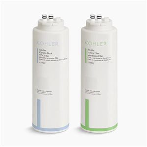 KOHLER 2-Pack Carbon Block VOC Under Sink Hollow Fibre Membrane Replacement Filter Cartridges